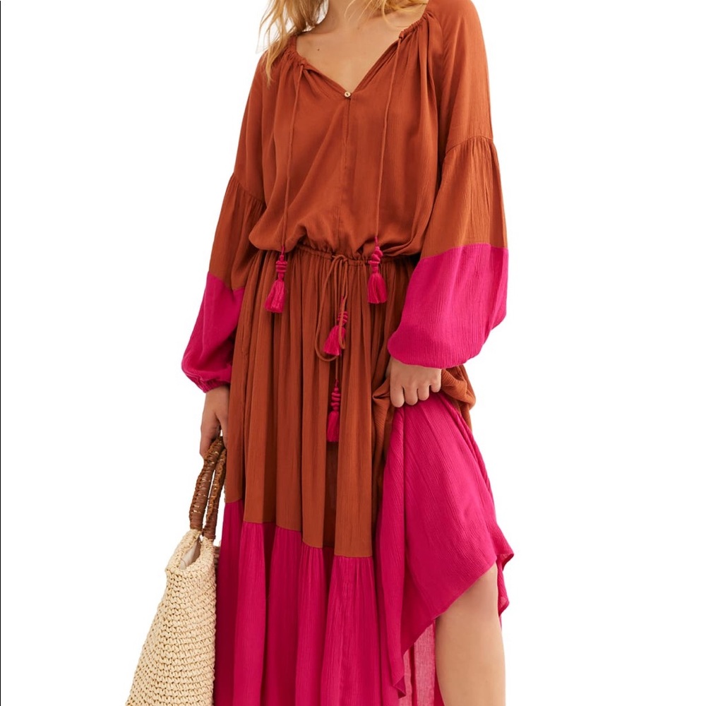 Free People Never Forget Long Sleeve Maxi Dress